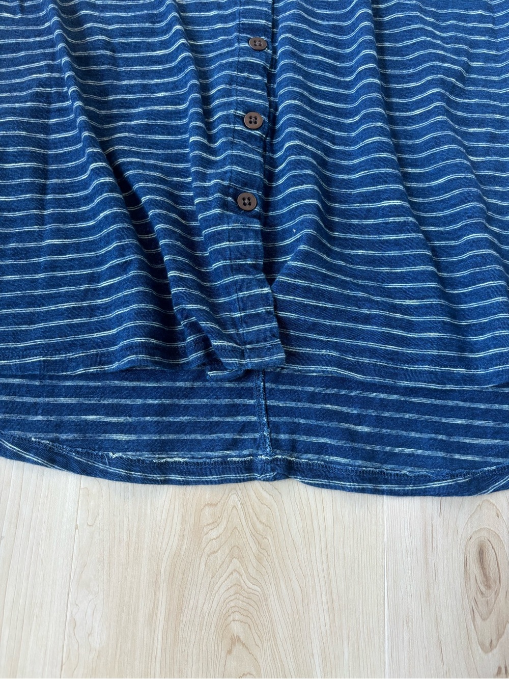 Universal Thread Striped Navy Button-Front Tank Top - Picture 11 of 12